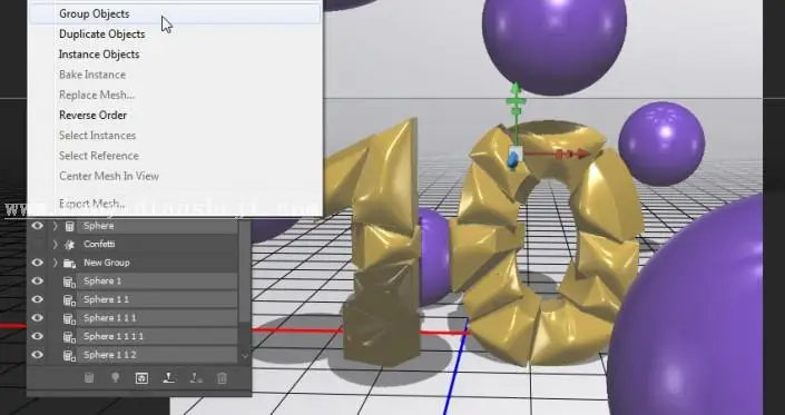 3D工具，通过PS中的3D功能创建膨胀3D文本效果_www.haoyidiansheji.com