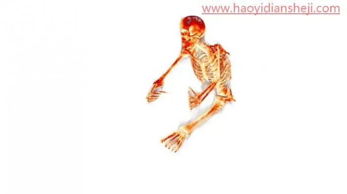 场景合成，在PS中制作超炫的火焰骷髅创意照片_www.haoyidiansheji.com