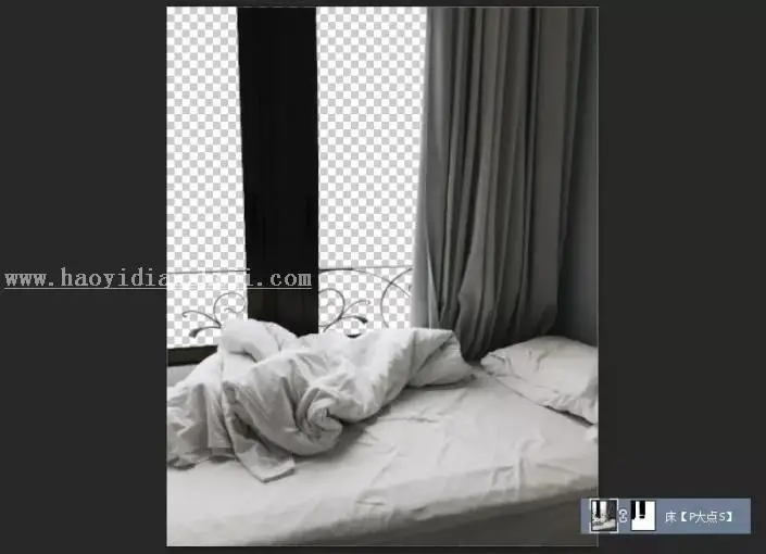 场景合成，通过PS把月亮“搬”到自己的床上_www.haoyidiansheji.com