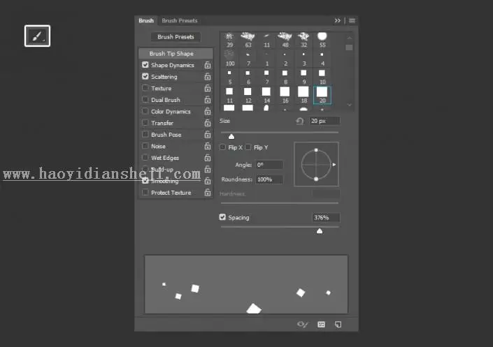 3D工具，通过PS中的3D功能创建膨胀3D文本效果_www.haoyidiansheji.com