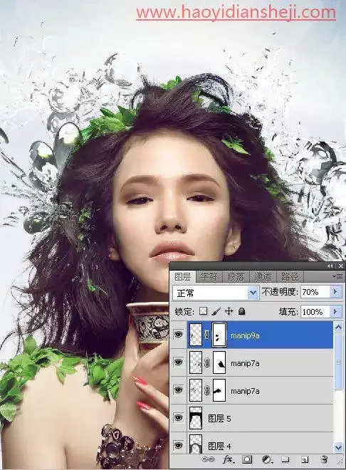 海报制作，用PS打造时尚潮流人物海报_www.haoyidiansheji.com