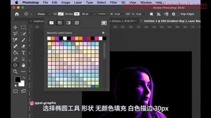 海报设计，制作一张头上有光圈的科幻人像海报_www.haoyidiansheji.com