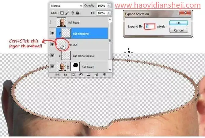 奇妙合成，通过PS制作一幅超现实人像特效_www.haoyidiansheji.com
