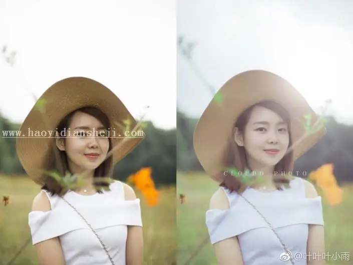 日系色，日系温暖清新逆光人像修图_www.haoyidiansheji.com