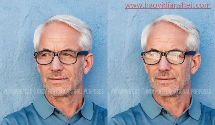 消除眩光，用PS消除眼镜上的眩光_www.haoyidiansheji.com