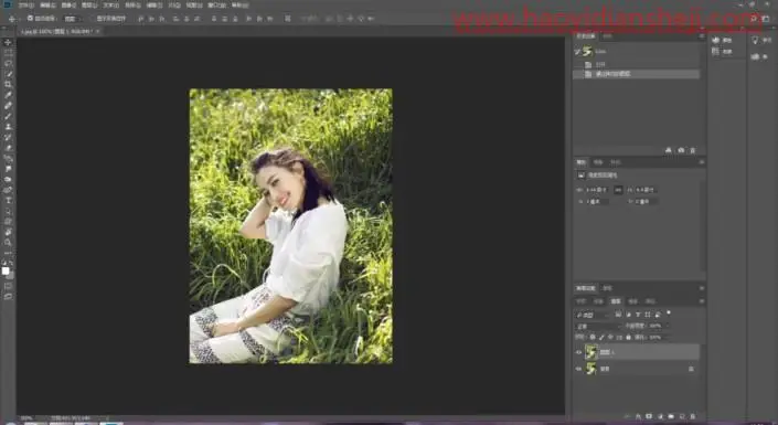 油画效果，用PS不同滤镜制作彩色油画效果_www.haoyidiansheji.com