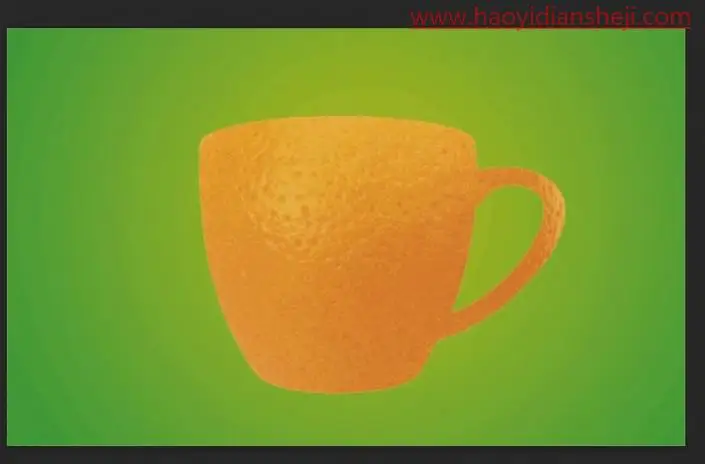 创意合成，在PS中合成一个创意的水果茶杯_www.haoyidiansheji.com