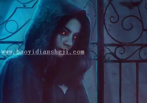 女巫场景，合成恐怖的暗黑女巫场景_www.haoyidiansheji.com
