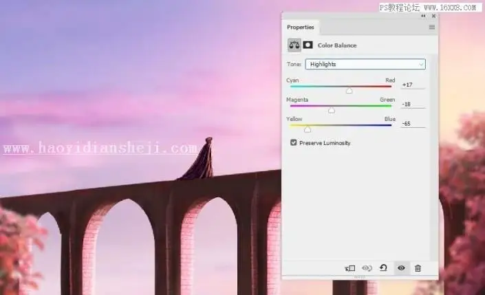 场景合成，用PS合成一副梦幻的二次元场景_www.haoyidiansheji.com