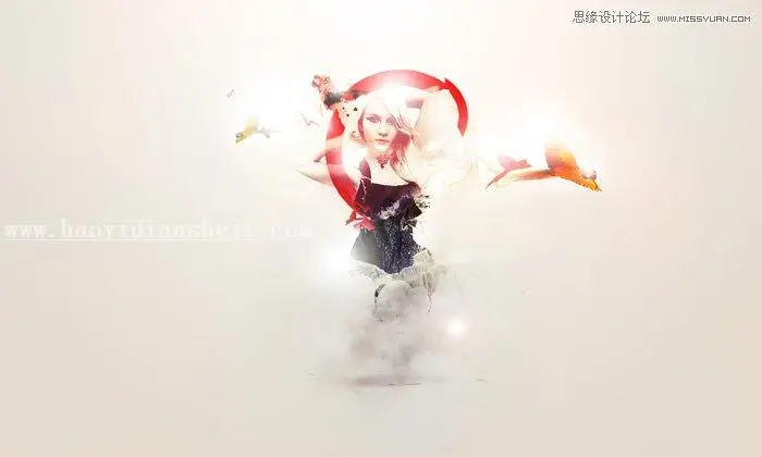场景合成，通过PS合成抽象风格的艺术插画_www.haoyidiansheji.com