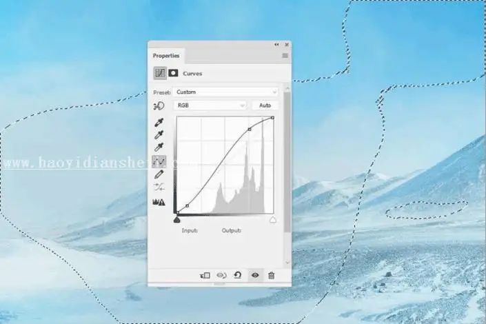 冰雪效果，在PS中合成一个超现实感觉的冰块鱼_www.haoyidiansheji.com