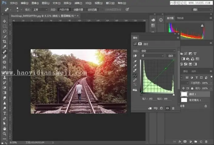 晚霞效果，用PS给普通照片添加梦幻的晚霞效果_www.haoyidiansheji.com