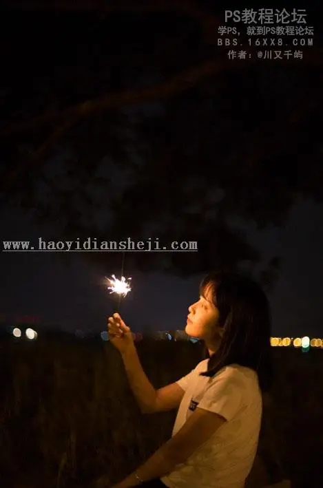 胶片色，夜间照片制作胶片风照片_www.haoyidiansheji.com