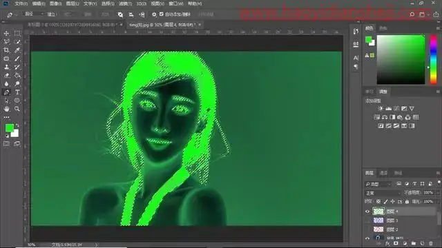 抠发丝，用PS中的蒙版给人物进行快速抠头发_www.haoyidiansheji.com