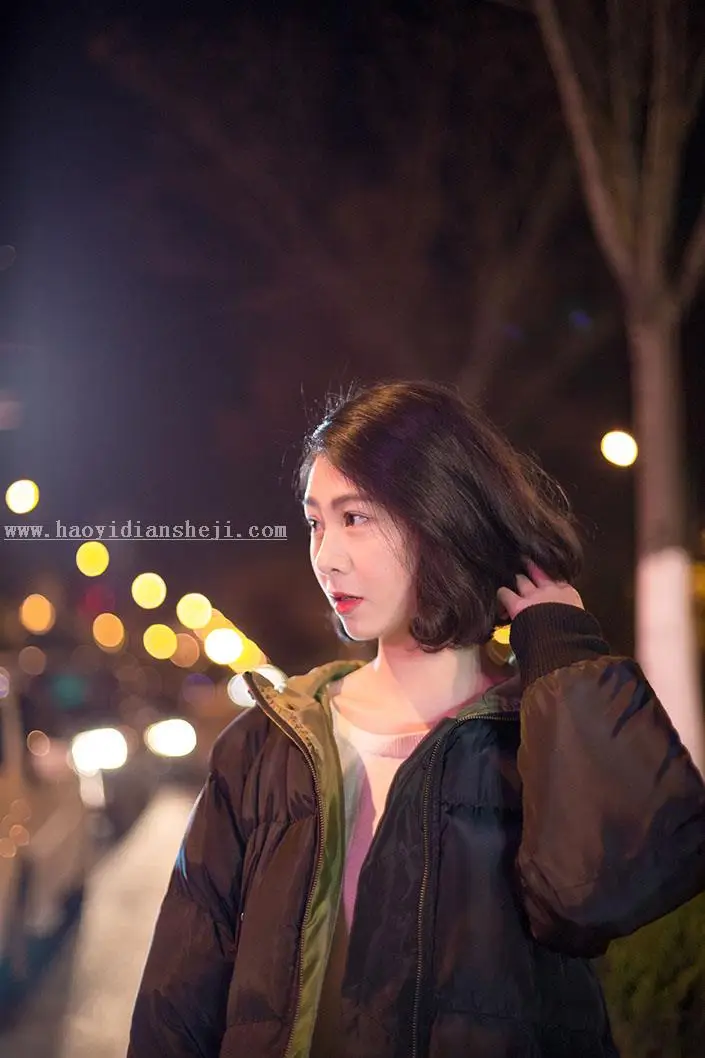 夜景人像，简单处理夜景照片教程_www.haoyidiansheji.com
