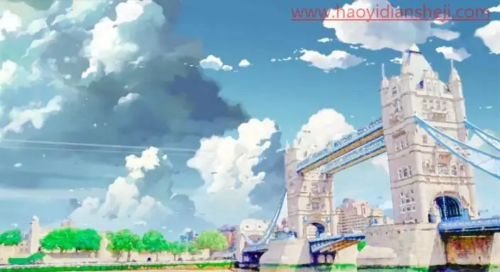 动漫效果，把风景照片变成新海诚电影风格_www.haoyidiansheji.com