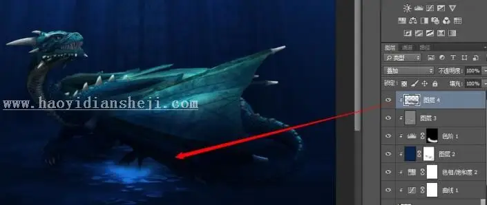 场景合成，打造一个海底寻宝的奇幻场景_www.haoyidiansheji.com