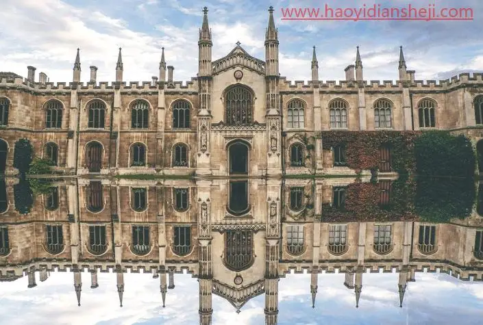 倒影效果，给拍摄的建筑照片制作水面倒影效果_www.haoyidiansheji.com