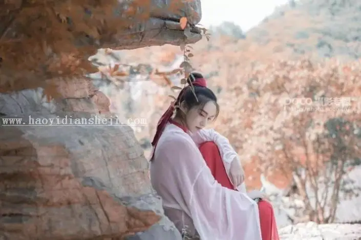 古风照片，通过PS打造古典武侠中国风侠女风照片_www.haoyidiansheji.com
