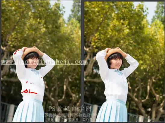 日系色，用LR和PS调出室外人像日系色调_www.haoyidiansheji.com