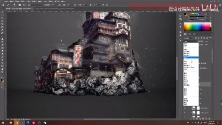 创意合成，在PS中合成禁烟主题的公益海报_www.haoyidiansheji.com