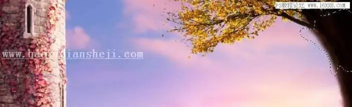 场景合成，用PS合成一副梦幻的二次元场景_www.haoyidiansheji.com