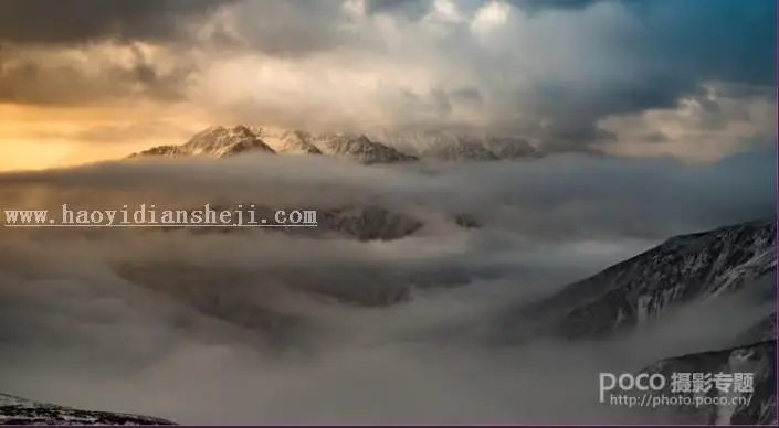 风景调色，高山风景照后期处理实例_www.haoyidiansheji.com