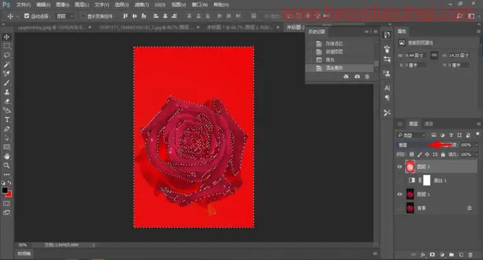 火焰效果，制作一款逼真的火焰效果玫瑰花_www.haoyidiansheji.com