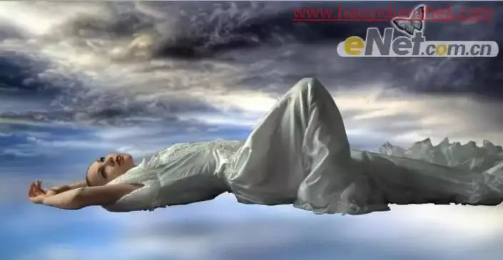 梦幻合成，在ps中合成水中的天鹅与美女的教程_www.haoyidiansheji.com