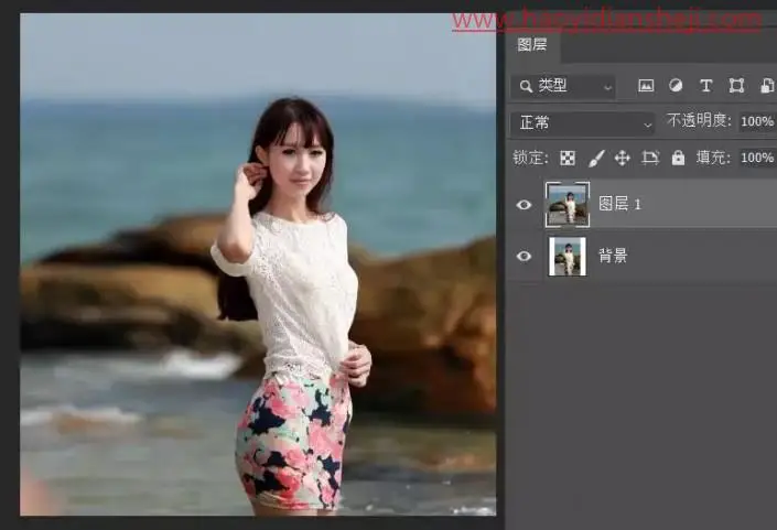 缩放技巧，用好内容识别使人物不变形_www.haoyidiansheji.com