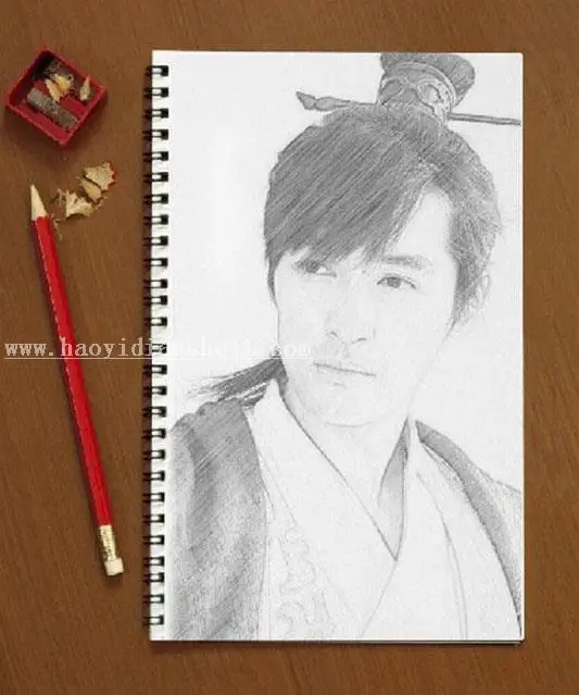 素描效果，PS教程之照片转素描_www.haoyidiansheji.com