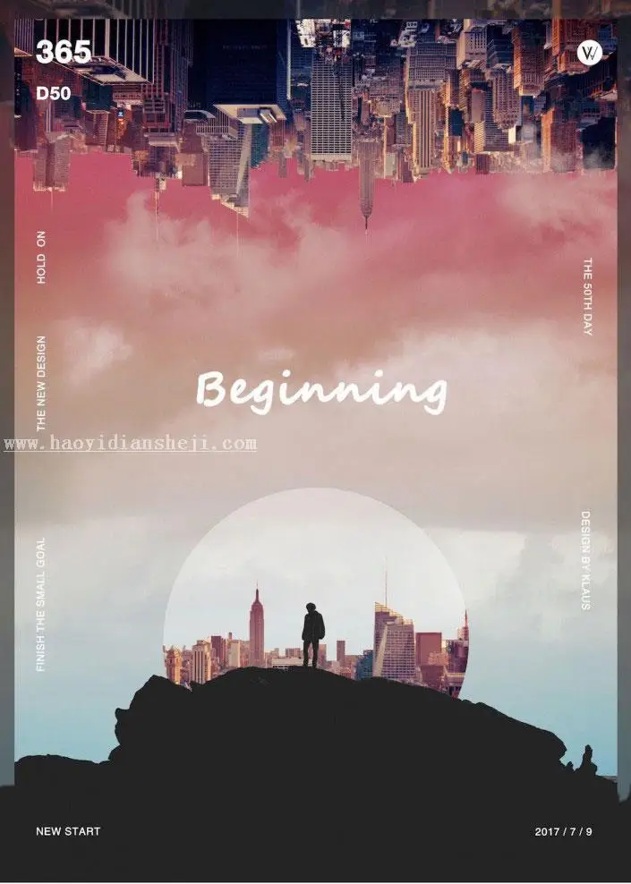 海报制作，合成超现实主义色彩海报_www.haoyidiansheji.com