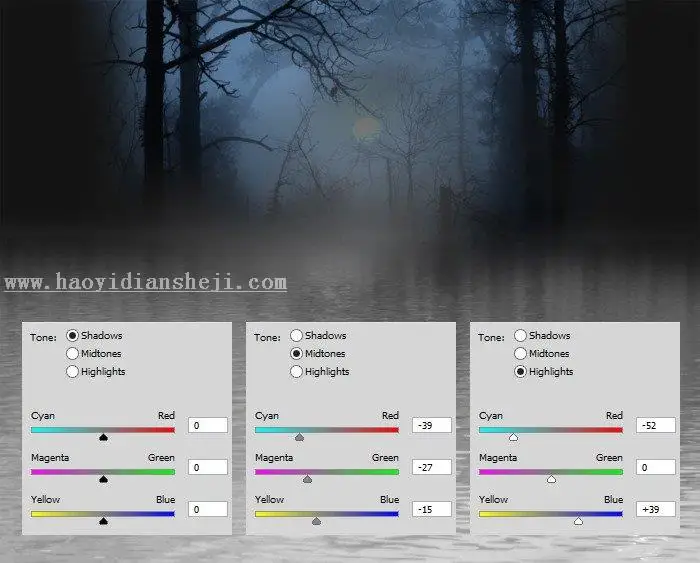 多图合成，用PS合成渔舟唱晚的场景_www.haoyidiansheji.com