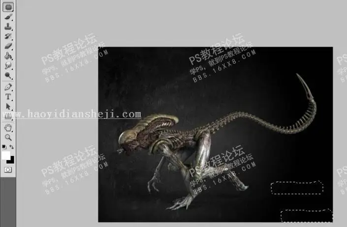 出屏效果，制作冲出电视的异形_www.haoyidiansheji.com