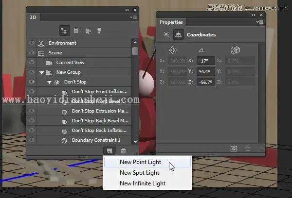 3D字体，通过PS制作红色积木立体文字图片_www.haoyidiansheji.com