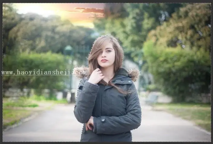暖色效果，用PS调出阴天外景人像梦幻暖黄效果_www.haoyidiansheji.com