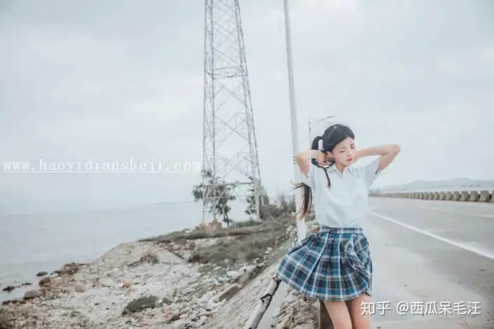 冷色调，用PS把外景人像调出清新淡雅效果_www.haoyidiansheji.com