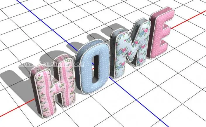 3D功能，通过PS的3D功能制作沙发上的靠枕_www.haoyidiansheji.com