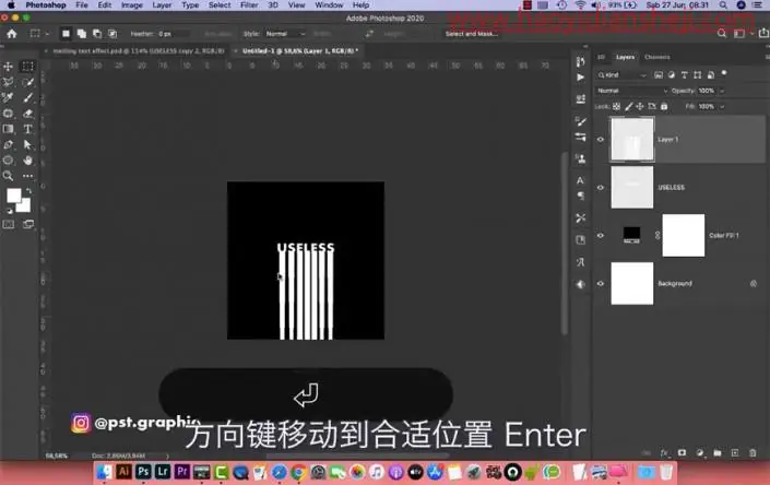 文字设计，制作一款底部喷出彩虹效果的文字_www.haoyidiansheji.com
