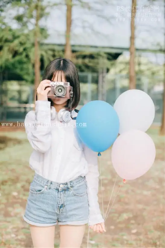 小清新，通过LR和PS调出气球少女小清新色调_www.haoyidiansheji.com