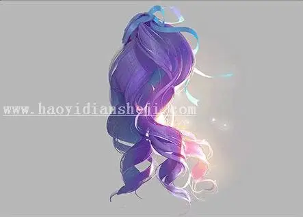 头发制作，用PS快速画出少女的卷发_www.haoyidiansheji.com