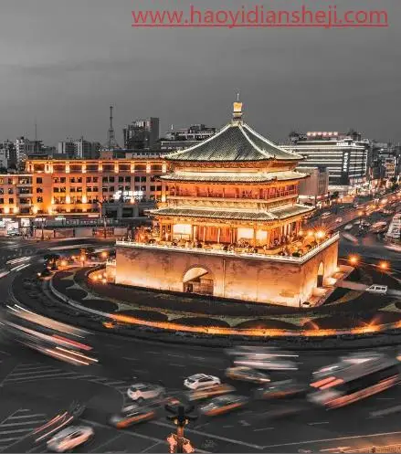 黑金风格，把城市风景图调出黑金色效果_www.haoyidiansheji.com