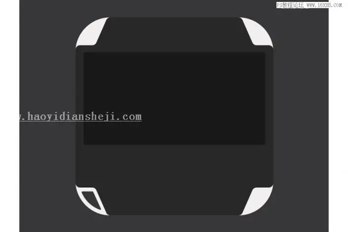 图标设计，用PS绘制索尼PSP图标_www.haoyidiansheji.com