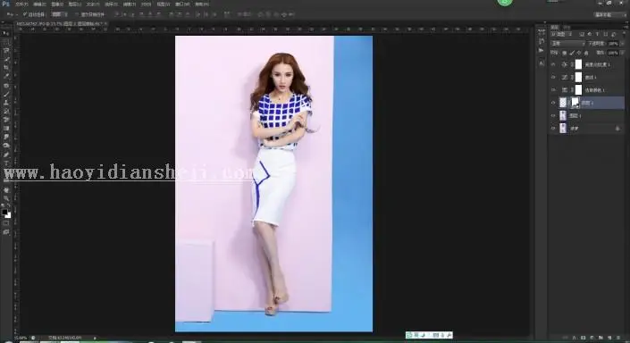 人像修饰，简单的人像皮肤和整体修饰过程_www.haoyidiansheji.com