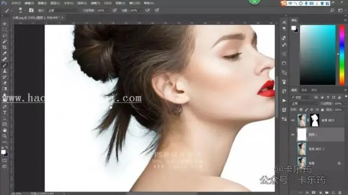 人物剪影，用PS制作艺术感的水彩艺术人物剪影_www.haoyidiansheji.com