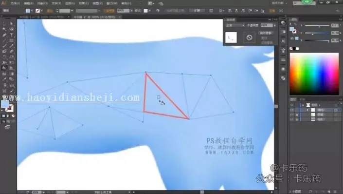 转手绘，用PS加AI制作一只多边形唯美星空鹿_www.haoyidiansheji.com