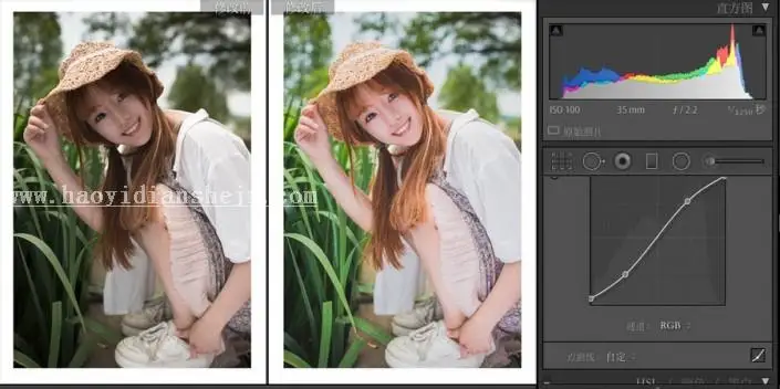 小清新，用PS打造外景少女甜美小清新人像_www.haoyidiansheji.com