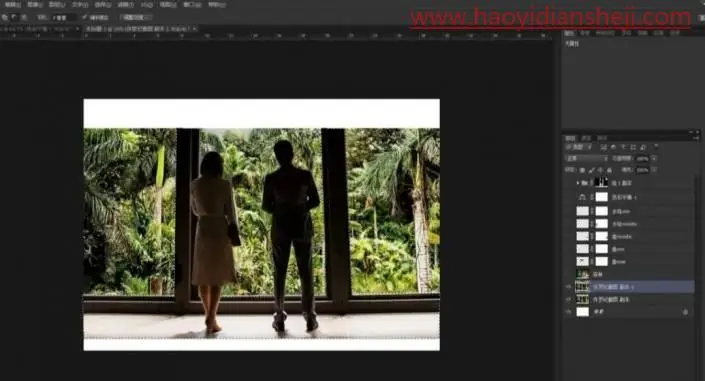 奇幻合成，制作一张超现实的森林里观鱼的场景_www.haoyidiansheji.com