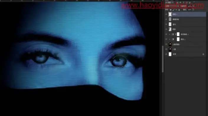 海报制作，设计一框媲美影视海报的神秘科幻大片_www.haoyidiansheji.com