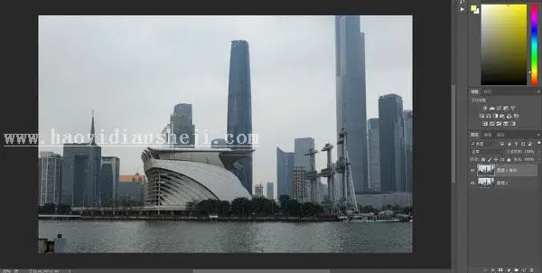 倒影教程，制作水中倒影效果_www.haoyidiansheji.com